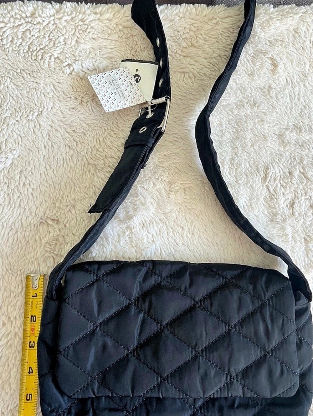 Lula Collection Black Quilted Crossbody Bag Like New